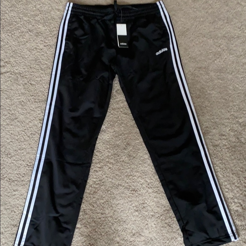Adidas Black Tricot Warmup Pants